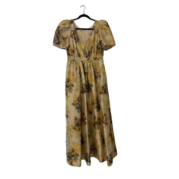 BHLDN Aurora Puff-Sleeve Taffeta Maxi Dress - Picture 4 of 8